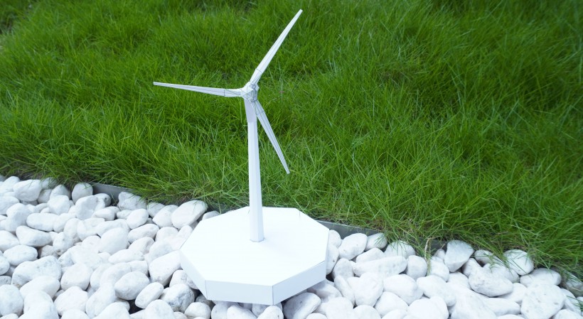 風力發電機3D紙模型
